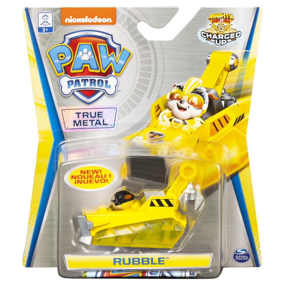 778988290897_20121340_Paw_Patrol_Die Cast Vehicles_Charged Up_Rubble_M04AB_GML_Front_PKG