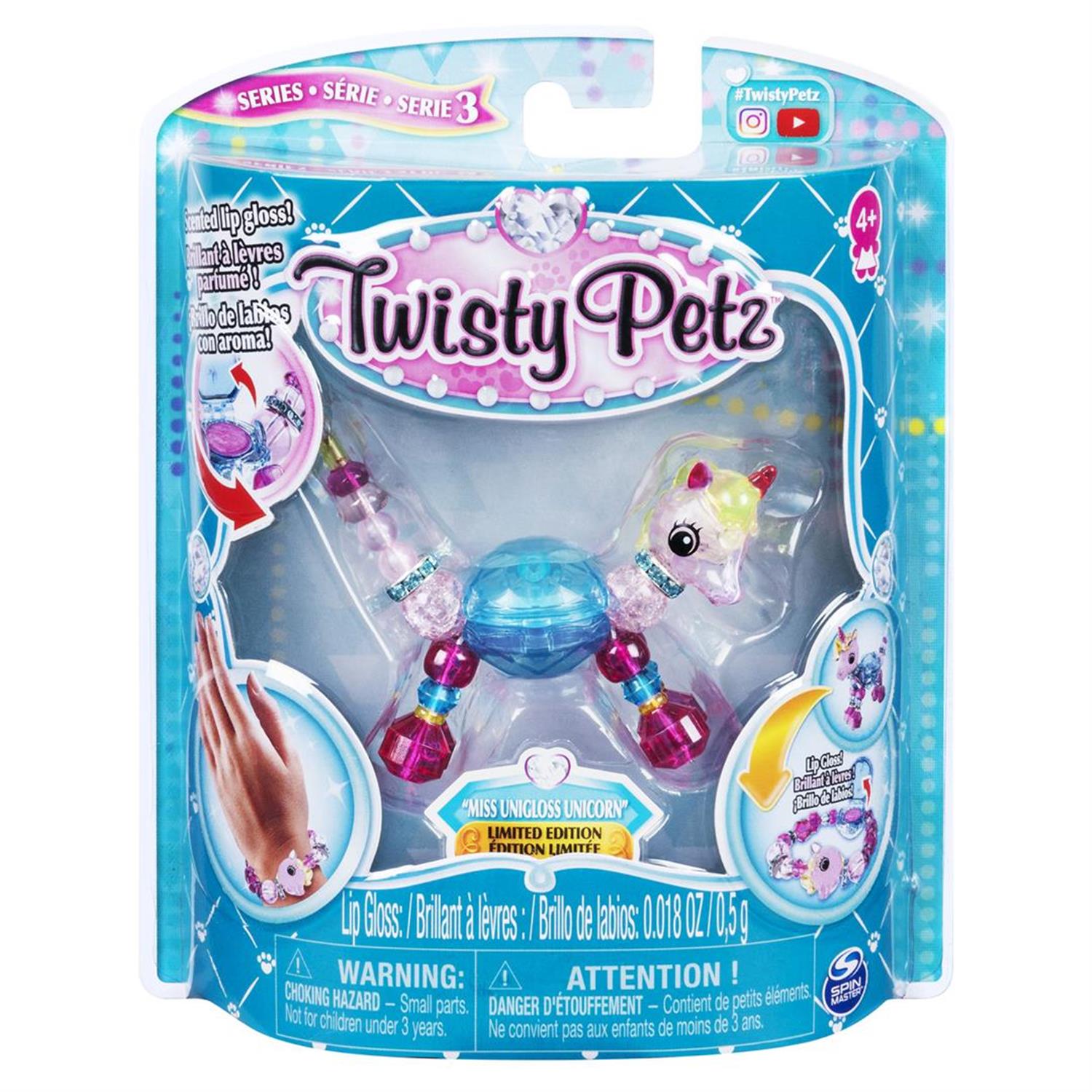 TWISTY PETZ SINGLE PACK LIP GLOSS S3 ASS Kiddo Pacific