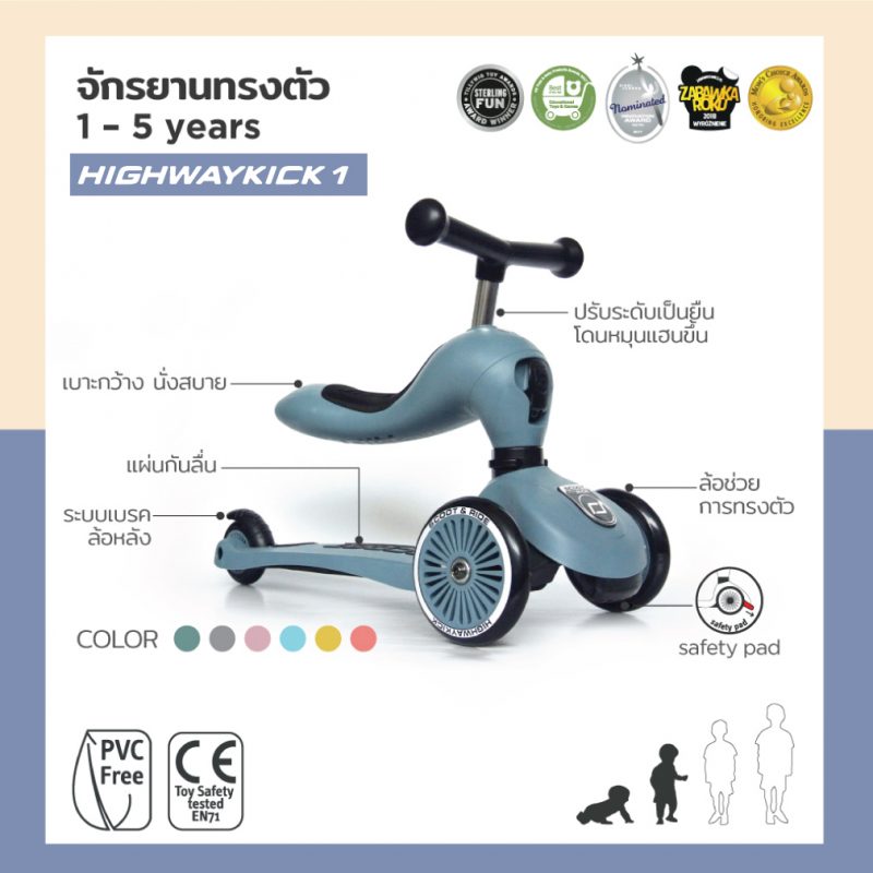 Scoot & Ride Highwaykick 1 - Peach