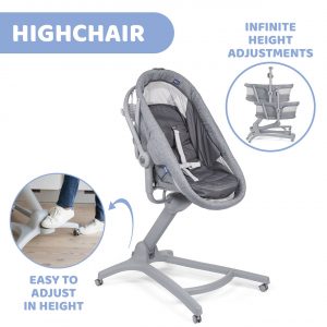เตียงนอนเด็ก Chicco เปลนอนสำหรับเด็ก Chicco Baby Hug 4 In 1 Air - Dark Grey