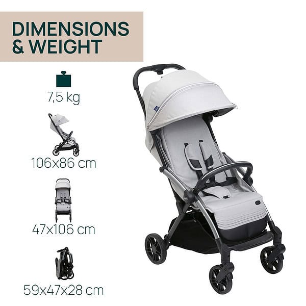 CHICCO GOODY XPLUS STROLLER-PEARL GREY 11