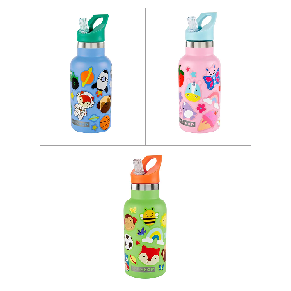 2 skip hop_ZOO STAINLESS STEEL BOTTLE