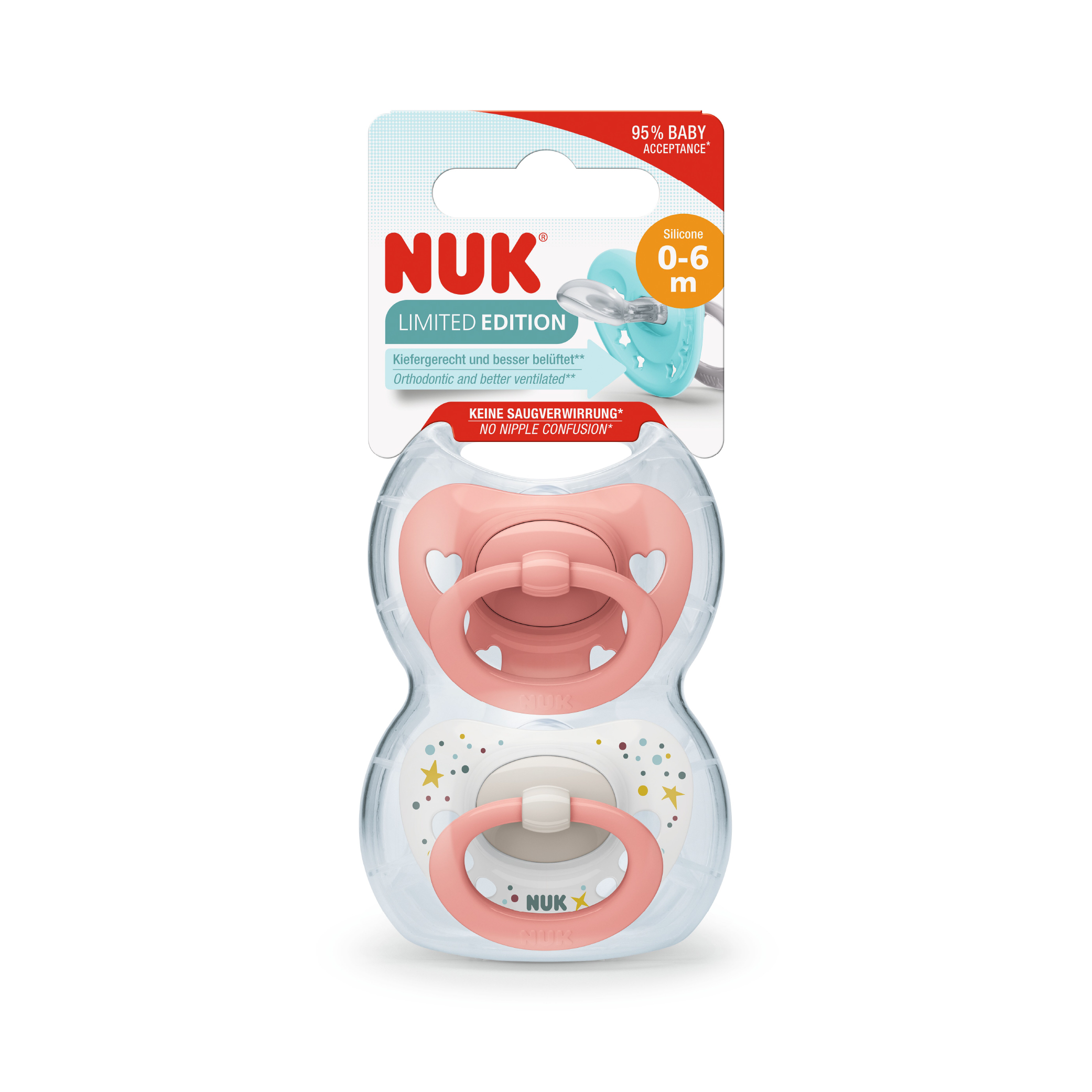 NUK PACIFIER SIGNATURE SI1 2PCS_+ pink