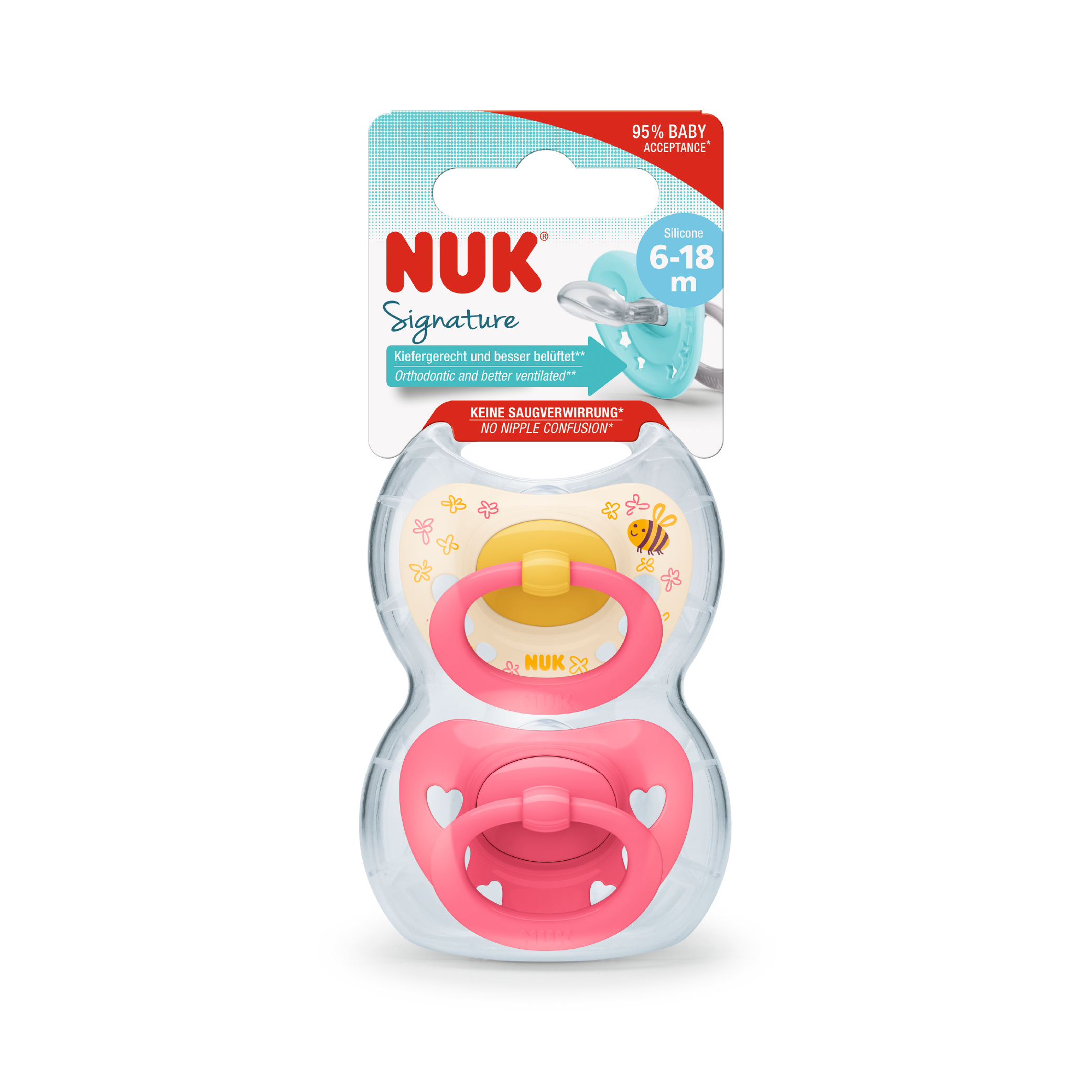 NUK PACIFIER SIGNATURE SI2 2PCS_+ PINK