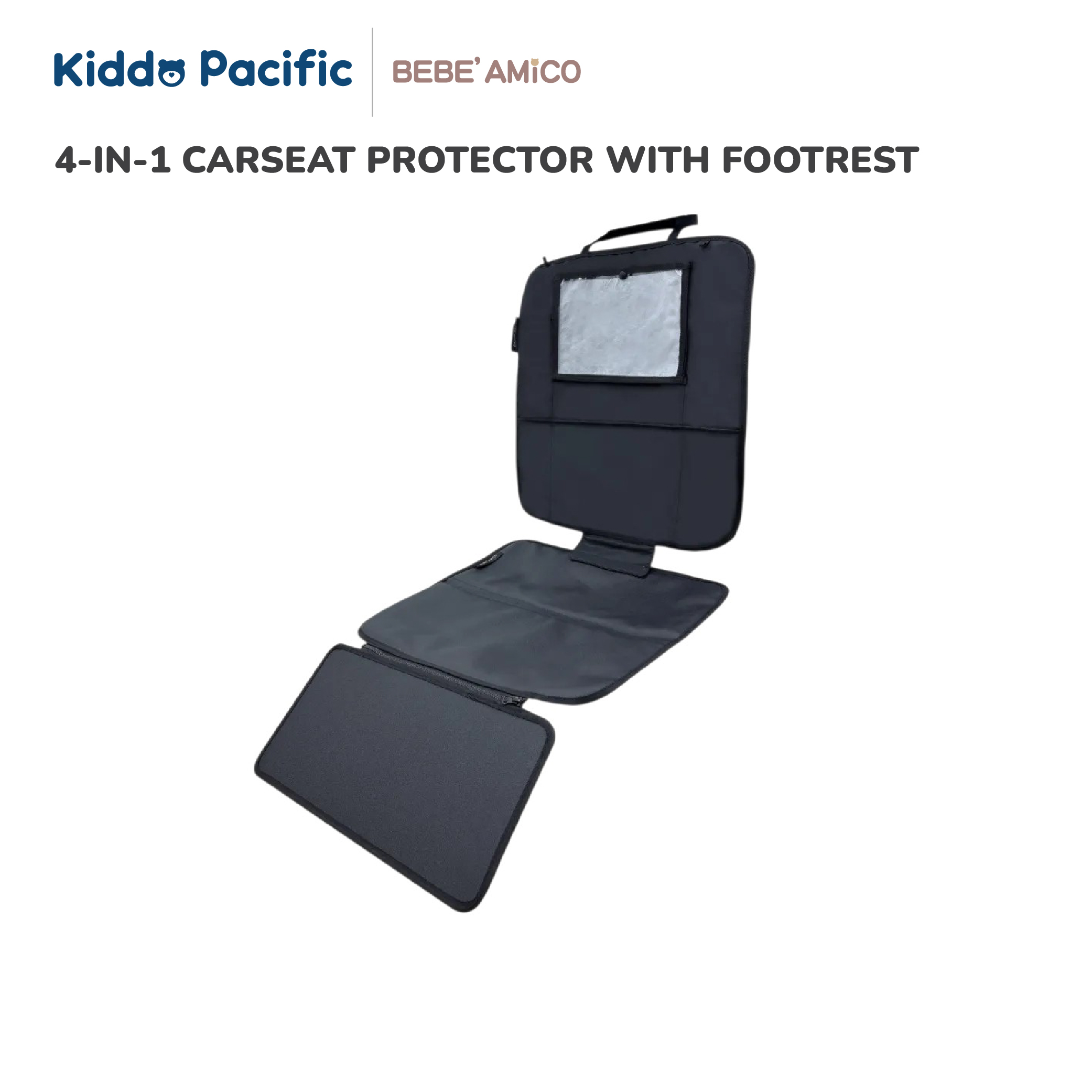 BEBE AMICO 4-IN-1 CARSEAT PROTECTOR WITH FOOTREST-01