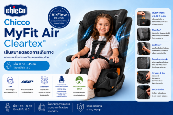 CHICCO MYFIT AIR CLEARTEX CAR SEAT ASIP – NOVA คาร์ซีท