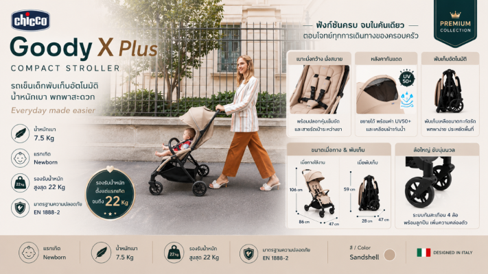 รถเข็น Chicco Goody X Plus