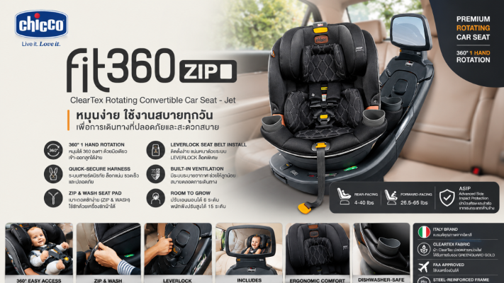 Chicco Fit 360 Zip Cleartex Car Seat