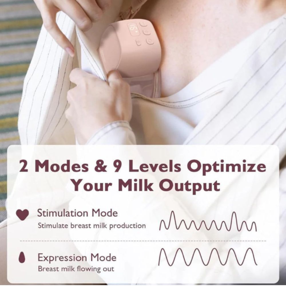 MOMCOZY S9 PRO BREAST PUMP - SINGLE - PINK เครื่องปั๊มนมไร้สายแบบสวมใส่ - Image 8
