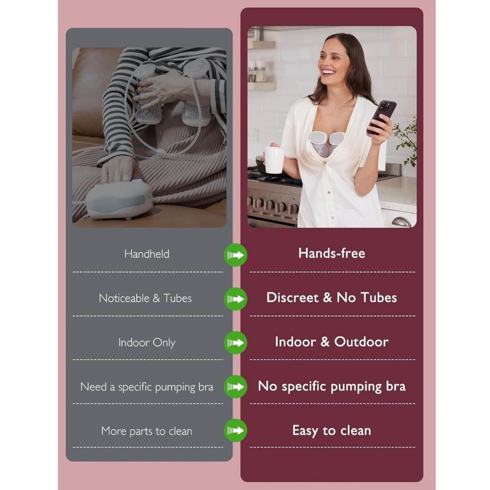 MOMCOZY S9 PRO BREAST PUMP - SINGLE - PINK เครื่องปั๊มนมไร้สายแบบสวมใส่ - Image 11