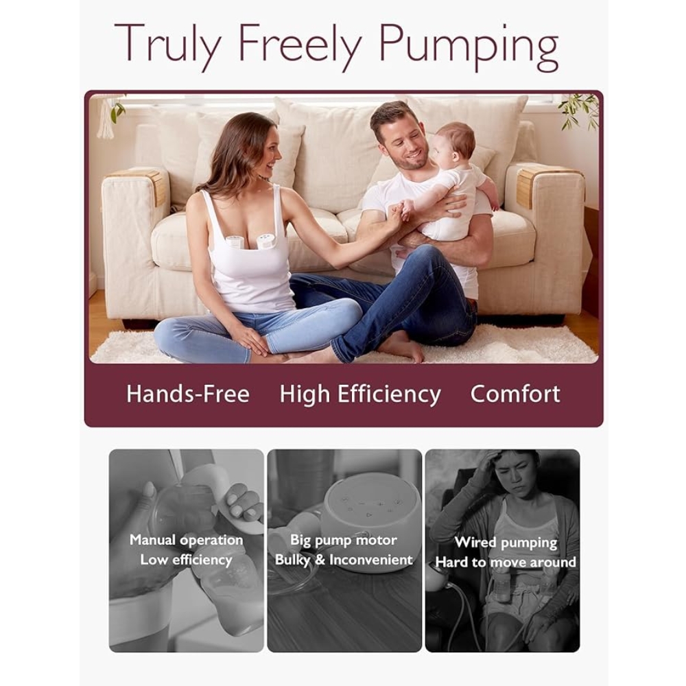 MOMCOZY S12 PRO BREAST PUMP - DOUBLE เครื่องปั๊มนมไร้สายแบบสวมใส่ - Image 8