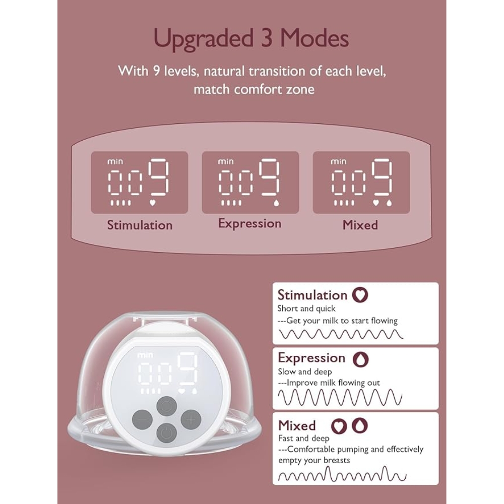 MOMCOZY S12 PRO BREAST PUMP - DOUBLE เครื่องปั๊มนมไร้สายแบบสวมใส่ - Image 9