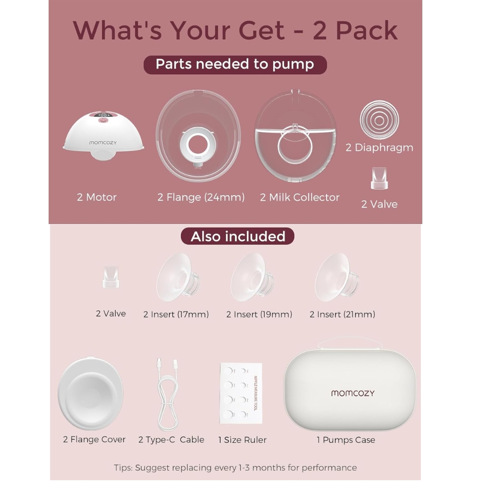 MOMCOZY M5 BREAST PUMP - DOUBLE เครื่องปั๊มนมไร้สายแบบสวมใส่ - Image 9