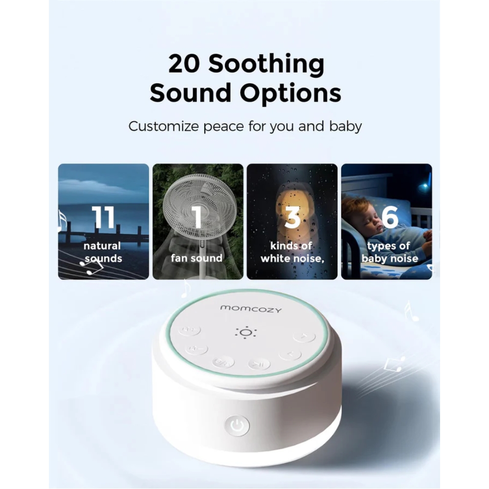 MOMCOZY BABY SOUND MACHINE - WHITE เครื่อง White Noise สำหรับทารกและทุกคนในครอบครัว - Image 3