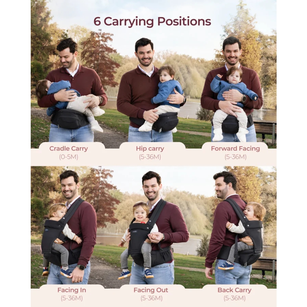 MOMCOZY 2 IN 1 ERGONOMIC HIP SEAT BABY CARRIER เป้อุ้มเด็กมีที่นั่ง 2-in-1 - Image 5