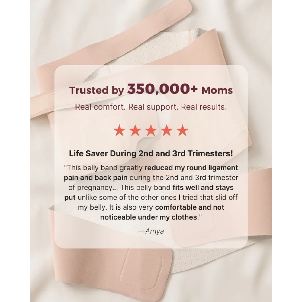 MOMCOZY MATERNITY BELLY - OYSTER PINK L สายรัดพยุงครรภ์ สำหรับคุณแม่ตั้งครรภ์ ช่วยรองรับหน้าท้องและบรรเทาอาการปวดหลัง - Image 5