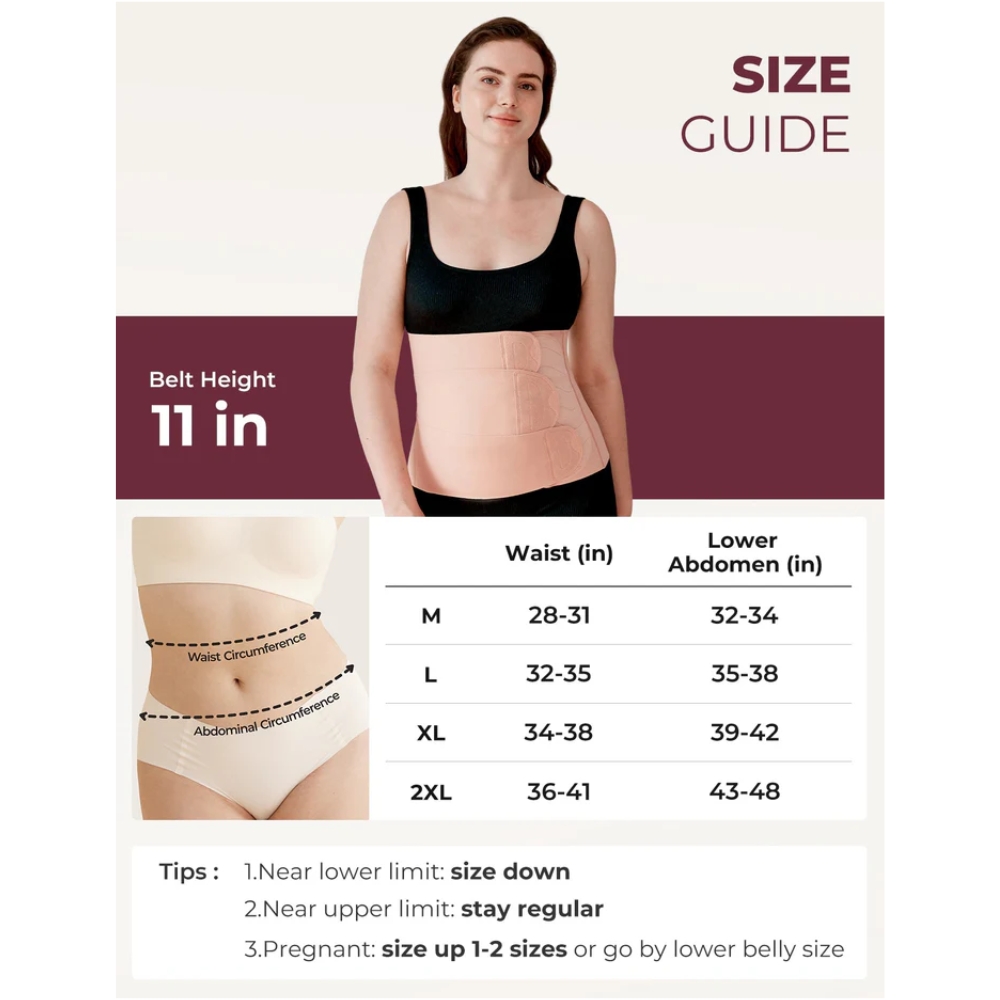 MOMCOZY ERGOWRAP POSTPARTUM BELLY WRAP - OYSTER PINK M สายรัดหน้าท้องหลังคลอด ช่วยกระชับหน้าท้อง รองรับเอว และฟื้นฟูสรีระคุณแม่หลังคลอด - Image 7