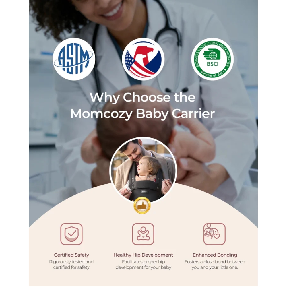MOMCOZY 2 IN 1 ERGONOMIC HIP SEAT BABY CARRIER เป้อุ้มเด็กมีที่นั่ง 2-in-1 - Image 9