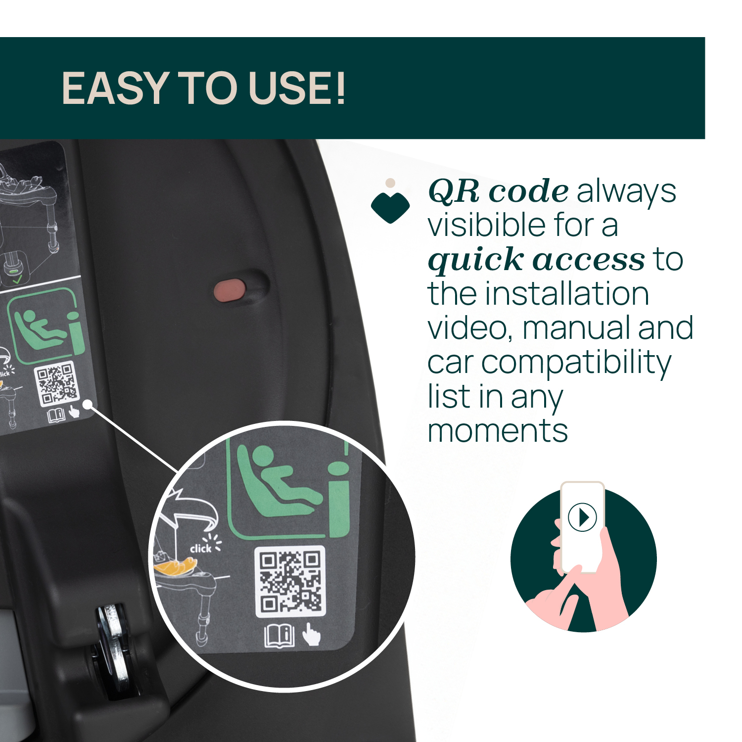 CHICCO FULL 360 I-SIZE BASE ฐานรองคาร์ซีทระบบ ISOFIX แบบหมุนได้ 360 องศา - Image 7