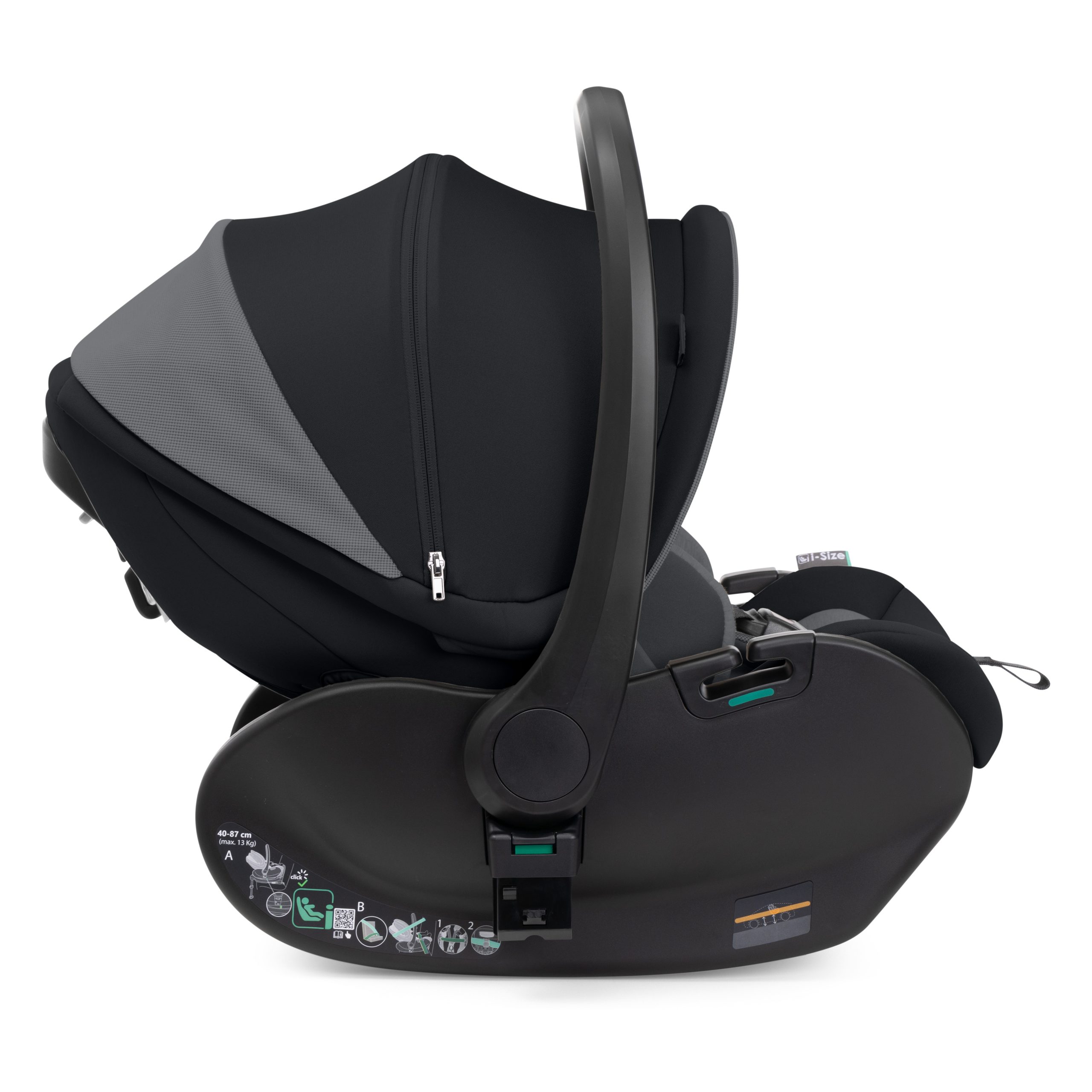CHICCO FIRST SEAT RECLINE IS B.CAR SEAT BLACK S คาร์ซีทตะกร้าสำหรับเด็กแรกเกิด - Image 4