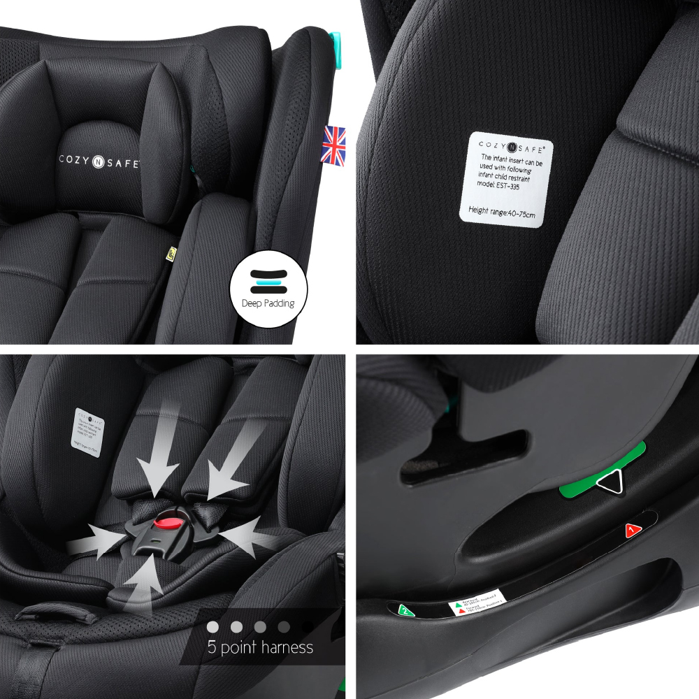 COZY N SAFE FITZROY + WITH A CUPHOLDER - JET คาร์ซีทมาตรฐาน R129 i-Size - Image 6
