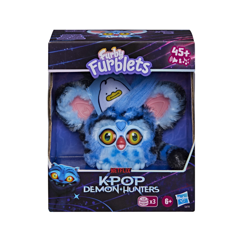 FURBY FURBLETS KPOP DEMON HUNTERS - DERPY TIGER ของเล่นขนาดพกพาพร้อมพวงกุญแจ - Image 2