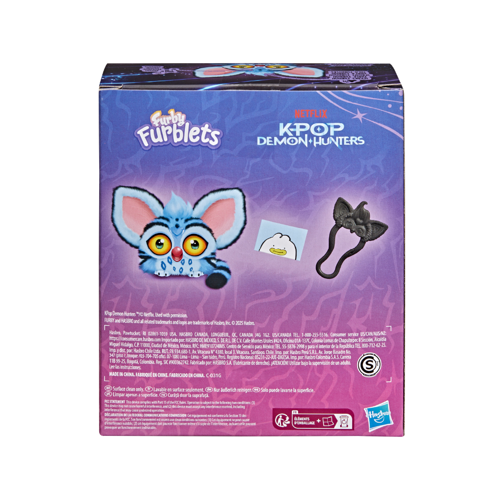 FURBY FURBLETS KPOP DEMON HUNTERS - DERPY TIGER ของเล่นขนาดพกพาพร้อมพวงกุญแจ - Image 8