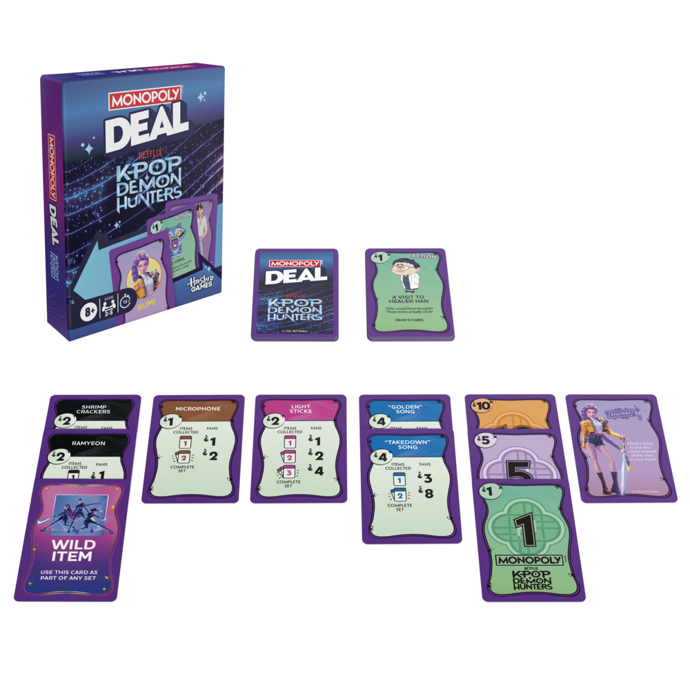 MONOPOLY DEAL KPOP DEMON HUNTERS เกมการ์ดสนุกฉบับลิขสิทธิ์แท้จากภาพยนตร์แอนิเมชัน - Image 2