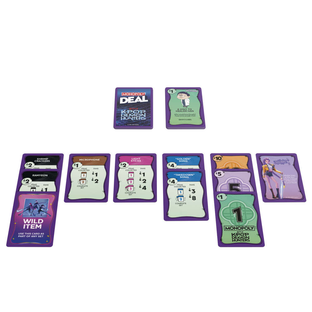 MONOPOLY DEAL KPOP DEMON HUNTERS เกมการ์ดสนุกฉบับลิขสิทธิ์แท้จากภาพยนตร์แอนิเมชัน - Image 5