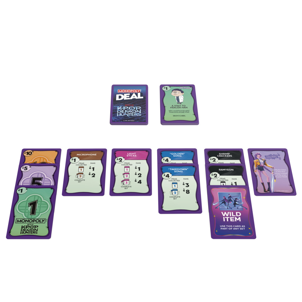 MONOPOLY DEAL KPOP DEMON HUNTERS เกมการ์ดสนุกฉบับลิขสิทธิ์แท้จากภาพยนตร์แอนิเมชัน - Image 6