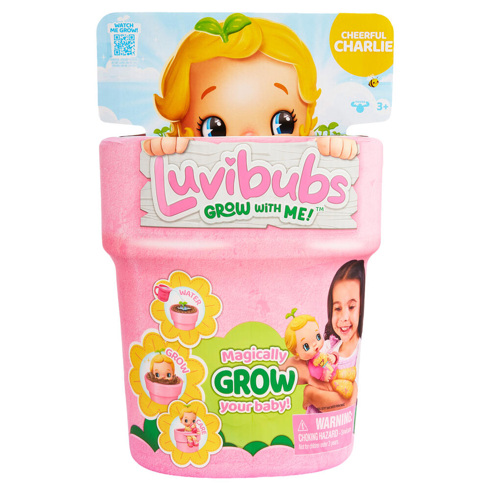 Luvibubs Doll ตุ๊กตาเด็กน้อยมหัศจรรย์ที่เติบโตจากกระถางดอกไม้ CHEERFUL CHARLIE
