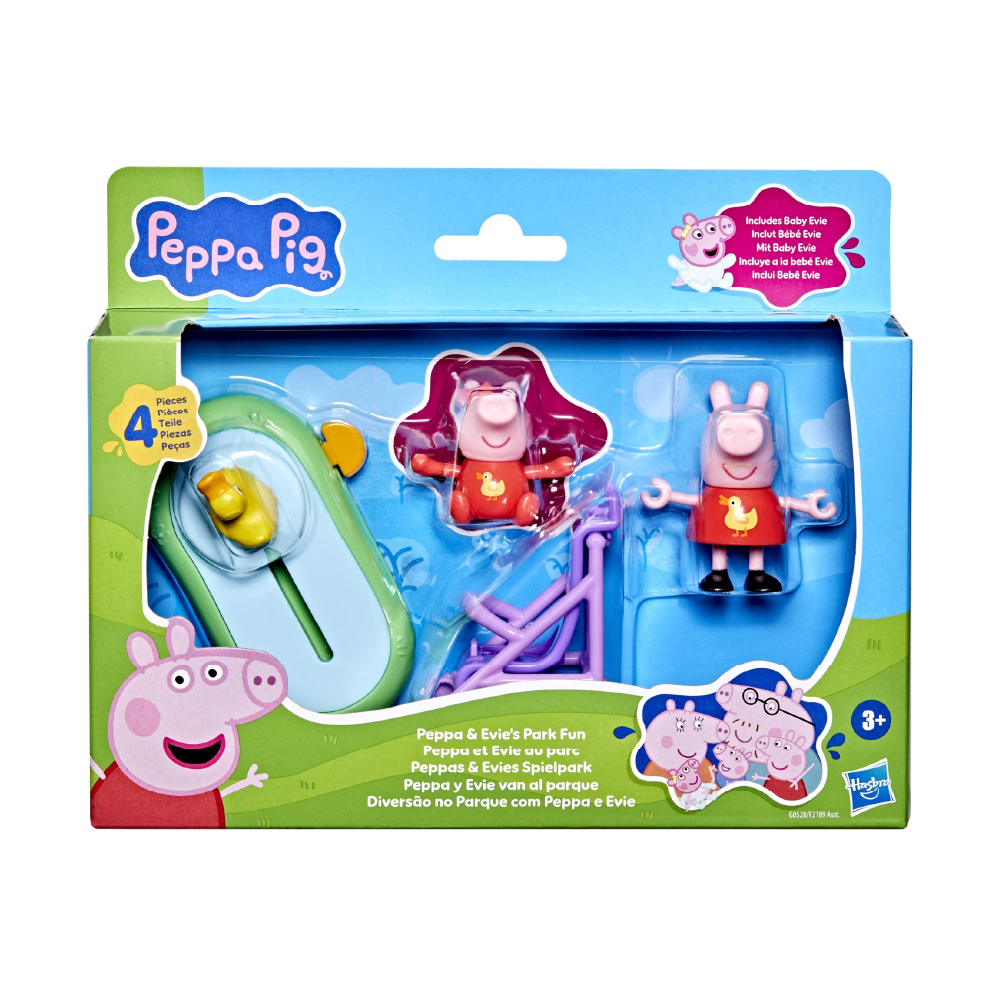 PEPPA PIG - PEPPA & EVIE'S PARK FUN ชุดเล่นของเล่นสุดน่ารักที่จะพาเด็กๆ ไปสัมผัสบรรยากาศความสนุกสนาน