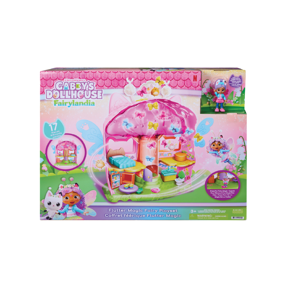 GABBY'S DOLLHOUSE FAIRYLANDIA FLUTTER MAGIC FAIRY PLAYSET ชุดของเล่น