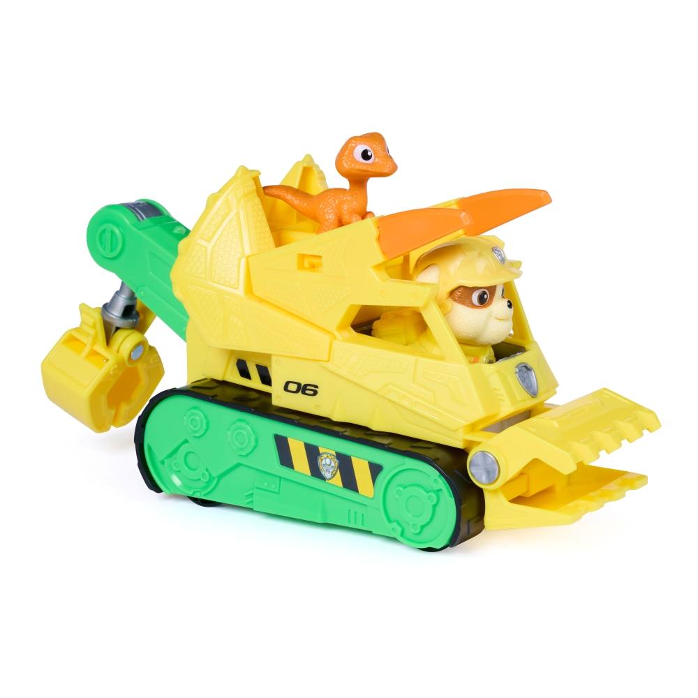 PAW PATROL THE DINO MOVIE DINO RESCUE BULLDOZER - RUBBLE ฟิกเกอร์รถของเล่น - Image 5