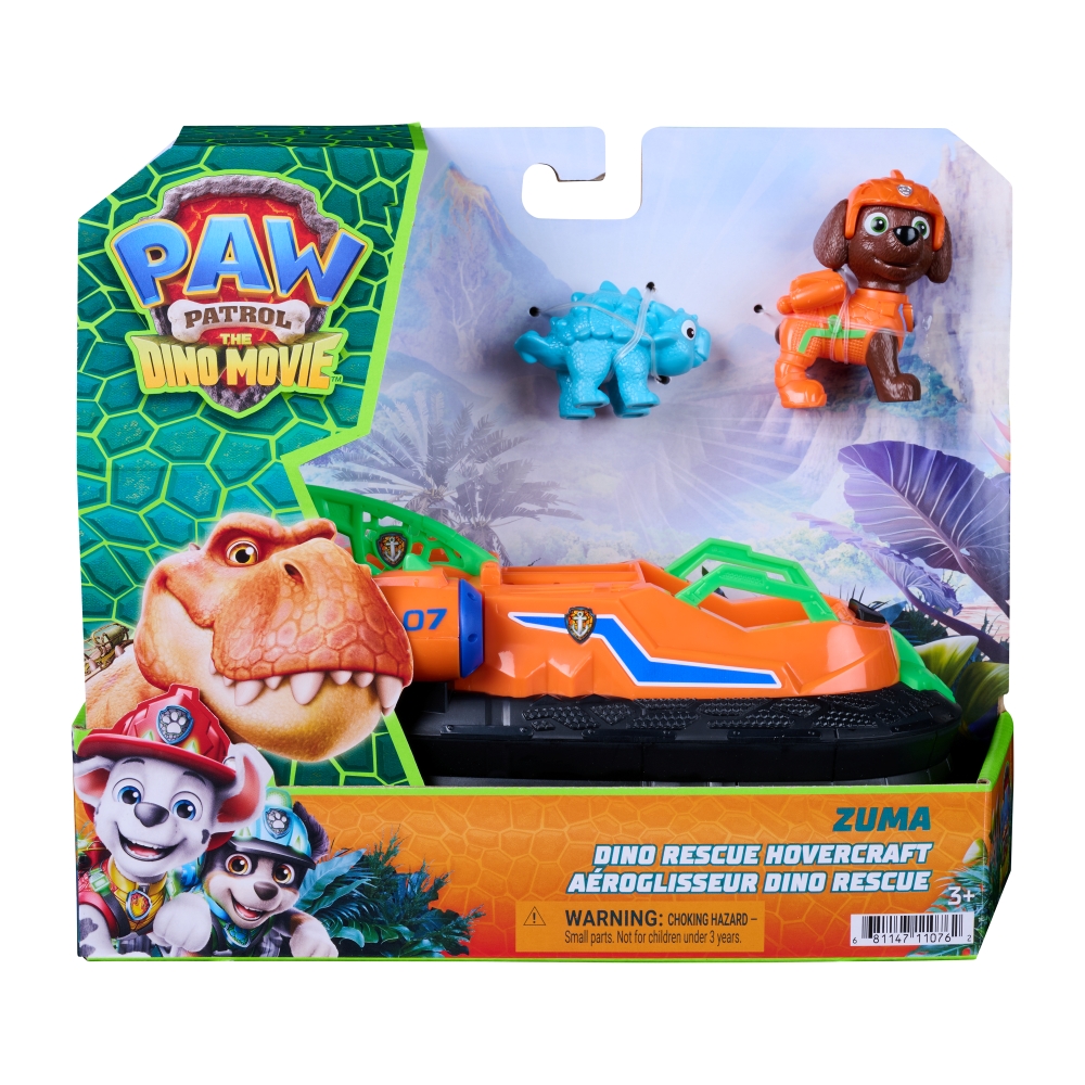 PAW PATROL THE DINO MOVIE DINO RESCUE HOVERCRAFT - ZUMA ฟิกเกอร์รถของเล่น