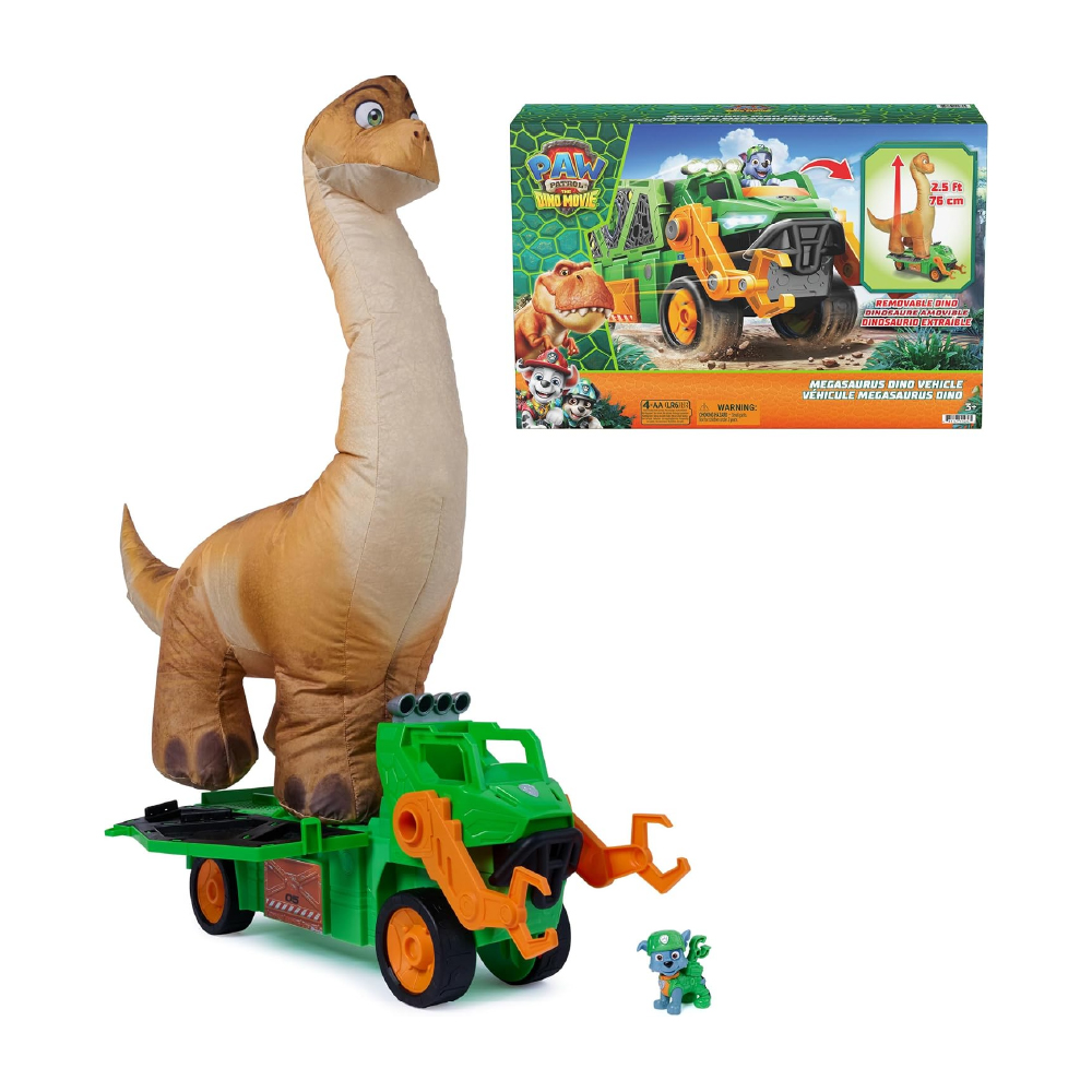 PAW PATROL THE DINO MOVIE MEGASAURUS DINO VEHICLE รถของเล่นไดโนเสาร์