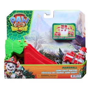 PAW PATROL THE DINO MOVIE JUMP SHIFT RACERS - MARSHALL ฟิกเกอร์รถของเล่น