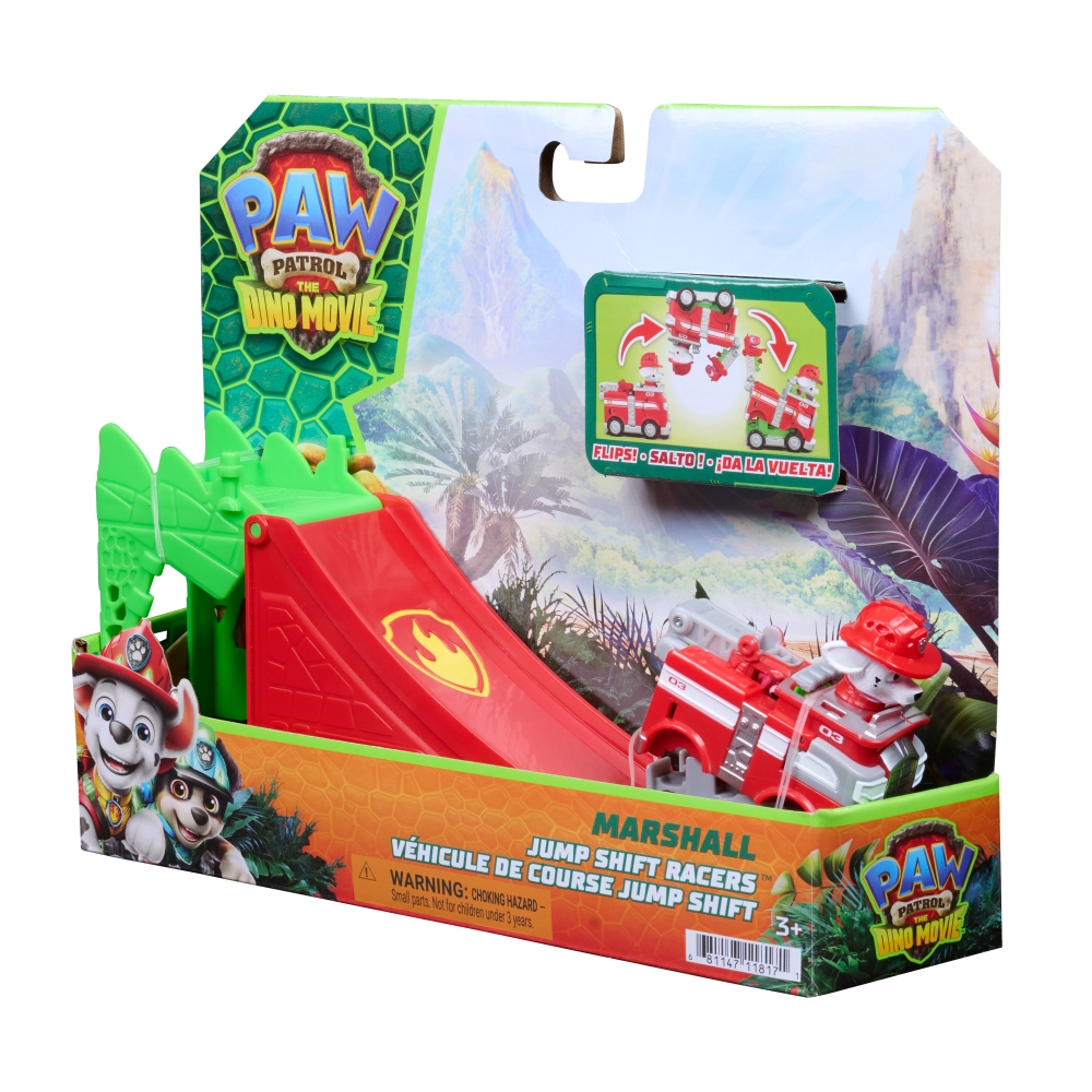 PAW PATROL THE DINO MOVIE JUMP SHIFT RACERS - MARSHALL ฟิกเกอร์รถของเล่น - Image 3