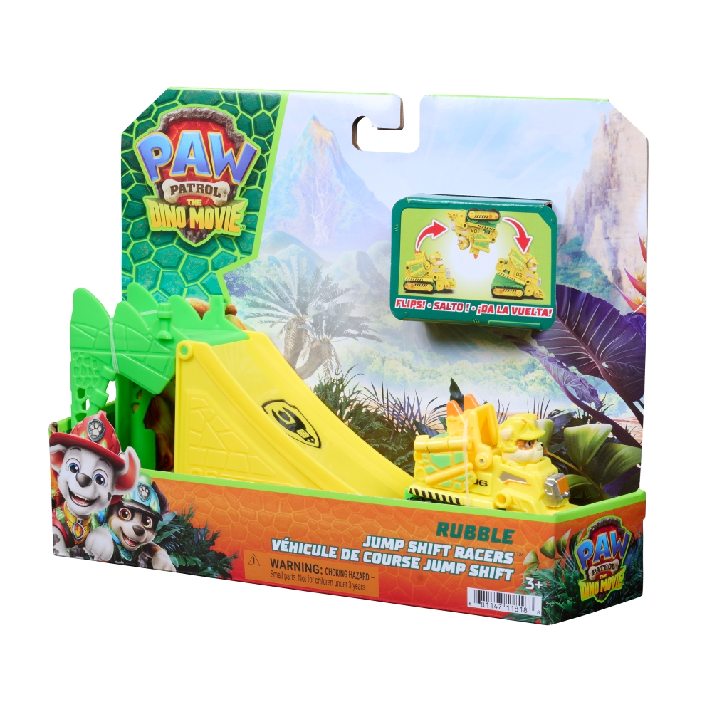 PAW PATROL THE DINO MOVIE JUMP SHIFT RACERS - RUBBLE ฟิกเกอร์รถของเล่น - Image 3