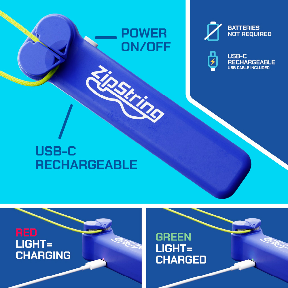 ZIPSTRING ORIGINAL - BLUE ของเล่นเชือกลอยอัจฉริยะ - Image 3