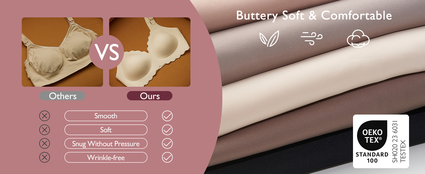 MOMCOZY JELLY STRIP SUPPORT NURSING BRA - OYSTER PINK M บราพยุงทรงสำหรับคุณแม่ตั้งครรภ์ ให้นมบุตรและปั๊มนม - Image 7