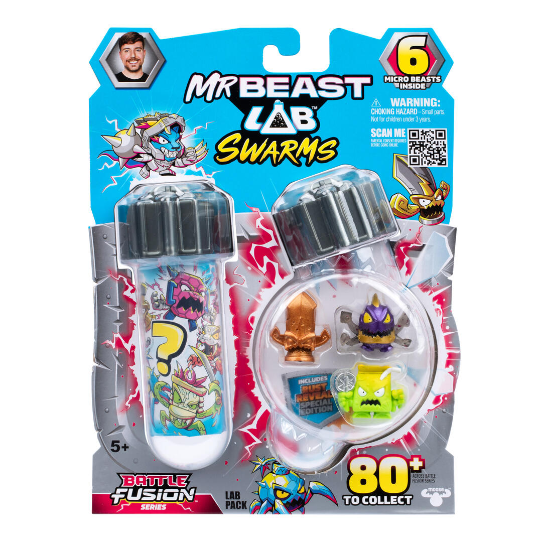 MRBEAST LAB SWARMS LAB PACK BATTLE FUSION 6 PC AST.ฟิกเกอร์สวอร์มส์