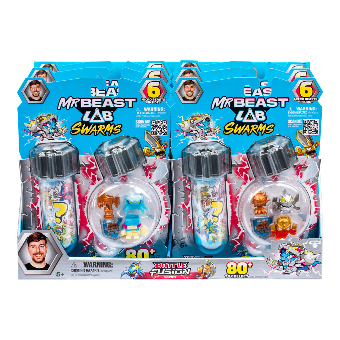MRBEAST LAB SWARMS LAB PACK BATTLE FUSION 6 PC AST.ฟิกเกอร์สวอร์มส์ - Image 3