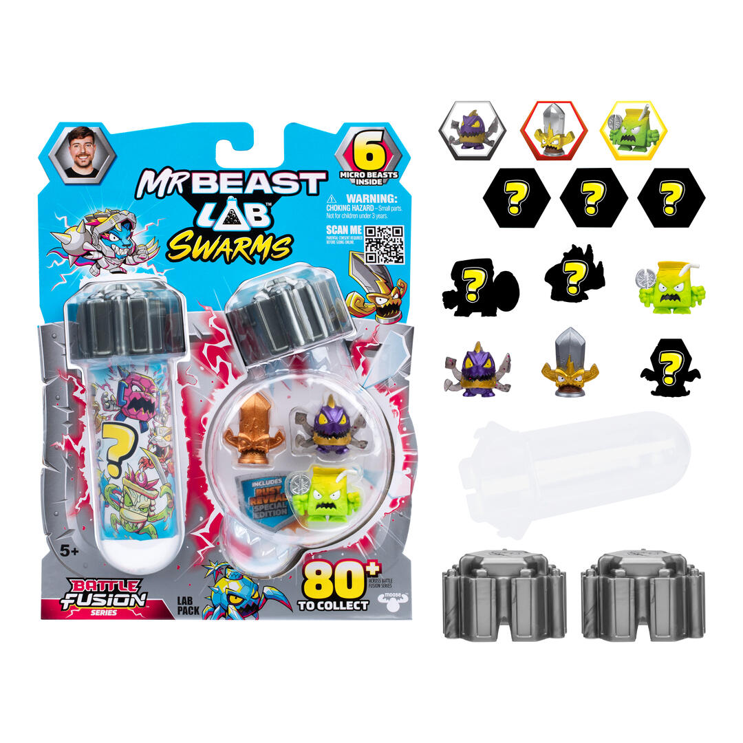 MRBEAST LAB SWARMS LAB PACK BATTLE FUSION 6 PC AST.ฟิกเกอร์สวอร์มส์ - Image 4