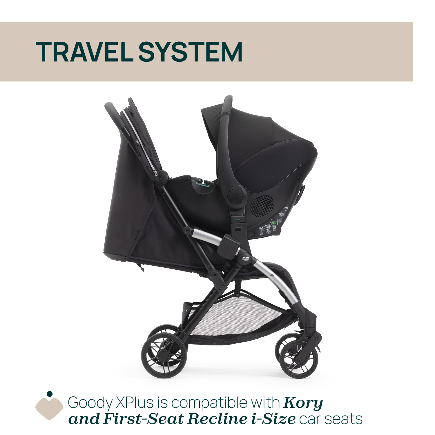 CHICCO GOODY XPLUS STROLLER - EBONY รถเข็นเด็กดีไซน์พรีเมียม - Image 10