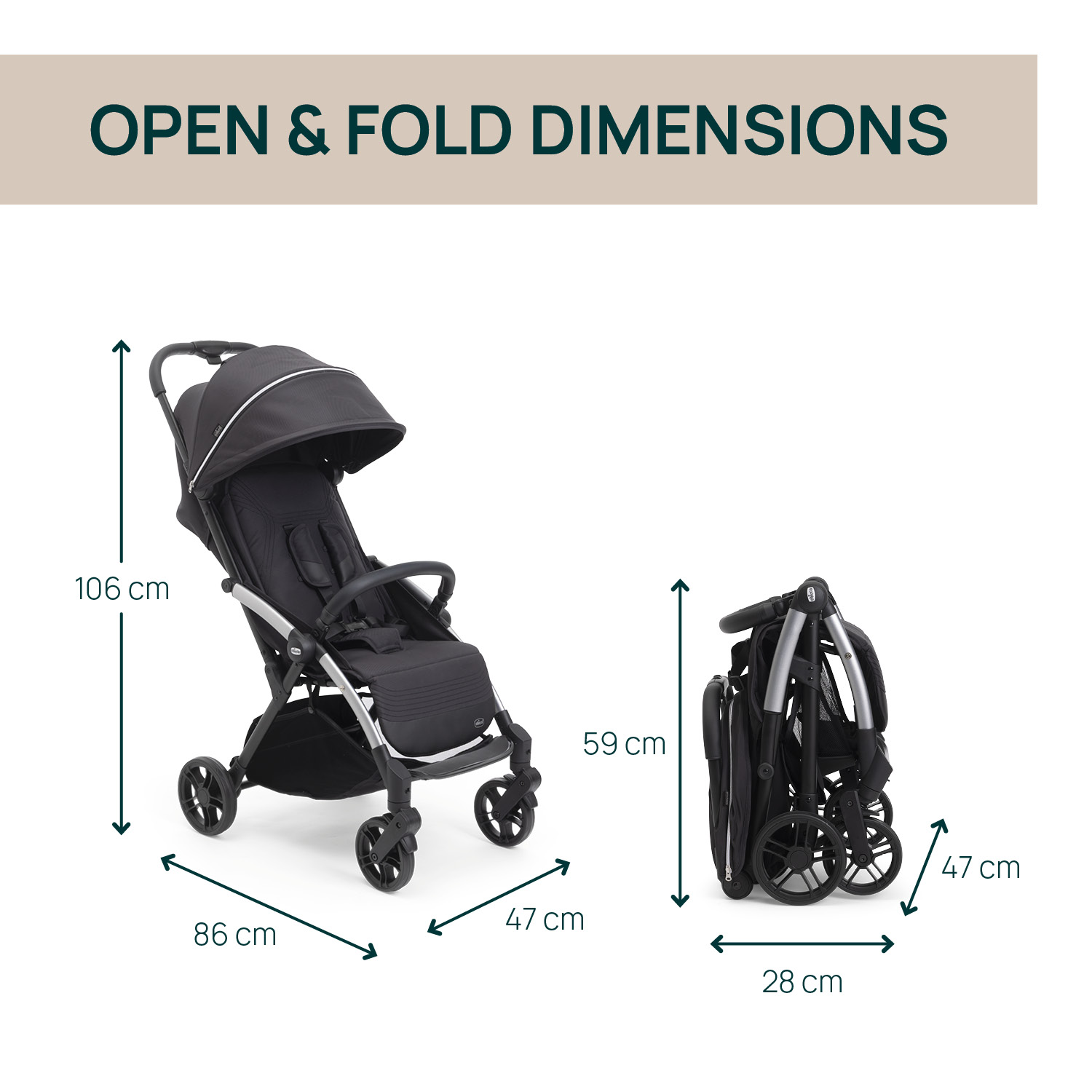 CHICCO GOODY XPLUS STROLLER - EBONY รถเข็นเด็กดีไซน์พรีเมียม - Image 4