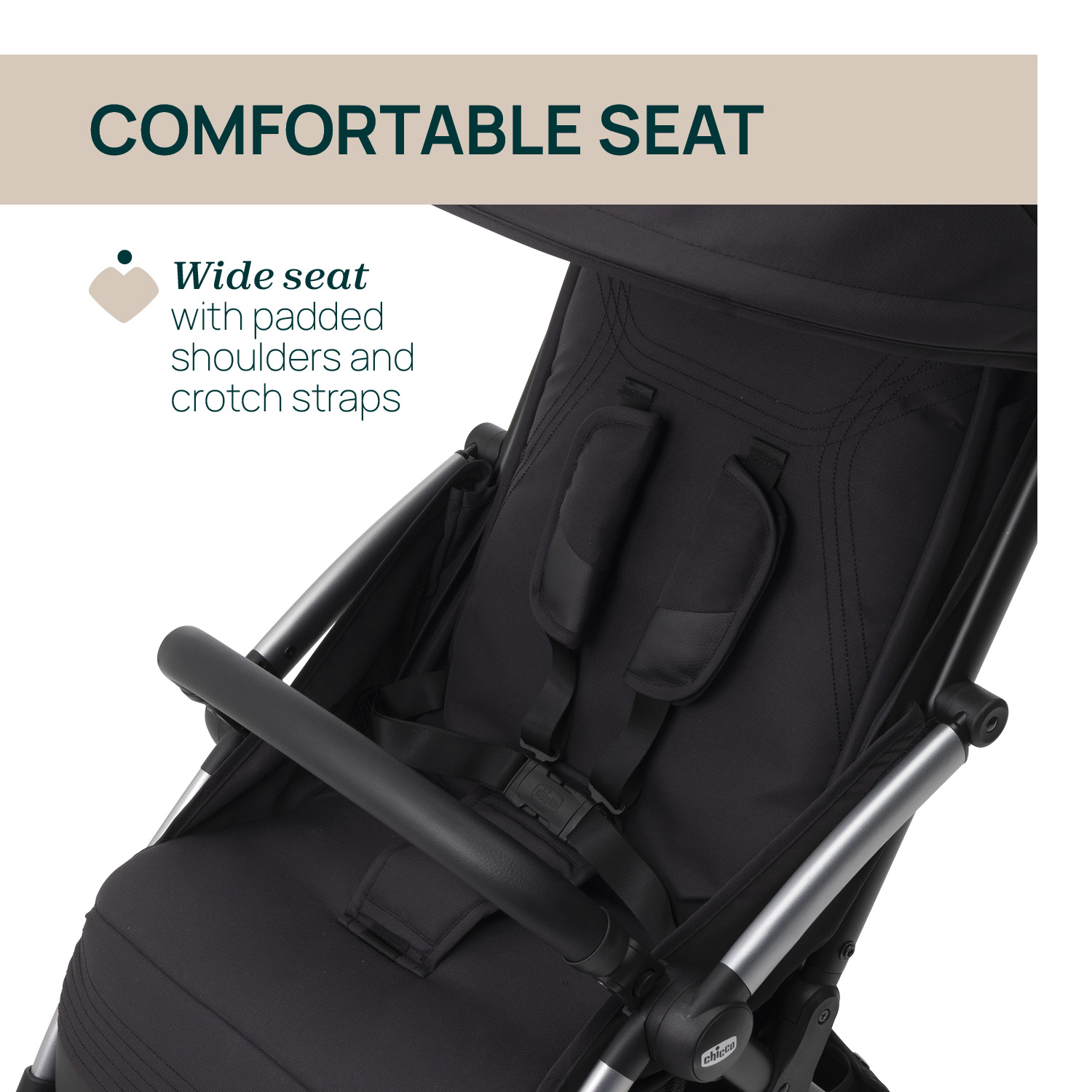 CHICCO GOODY XPLUS STROLLER - EBONY รถเข็นเด็กดีไซน์พรีเมียม - Image 7