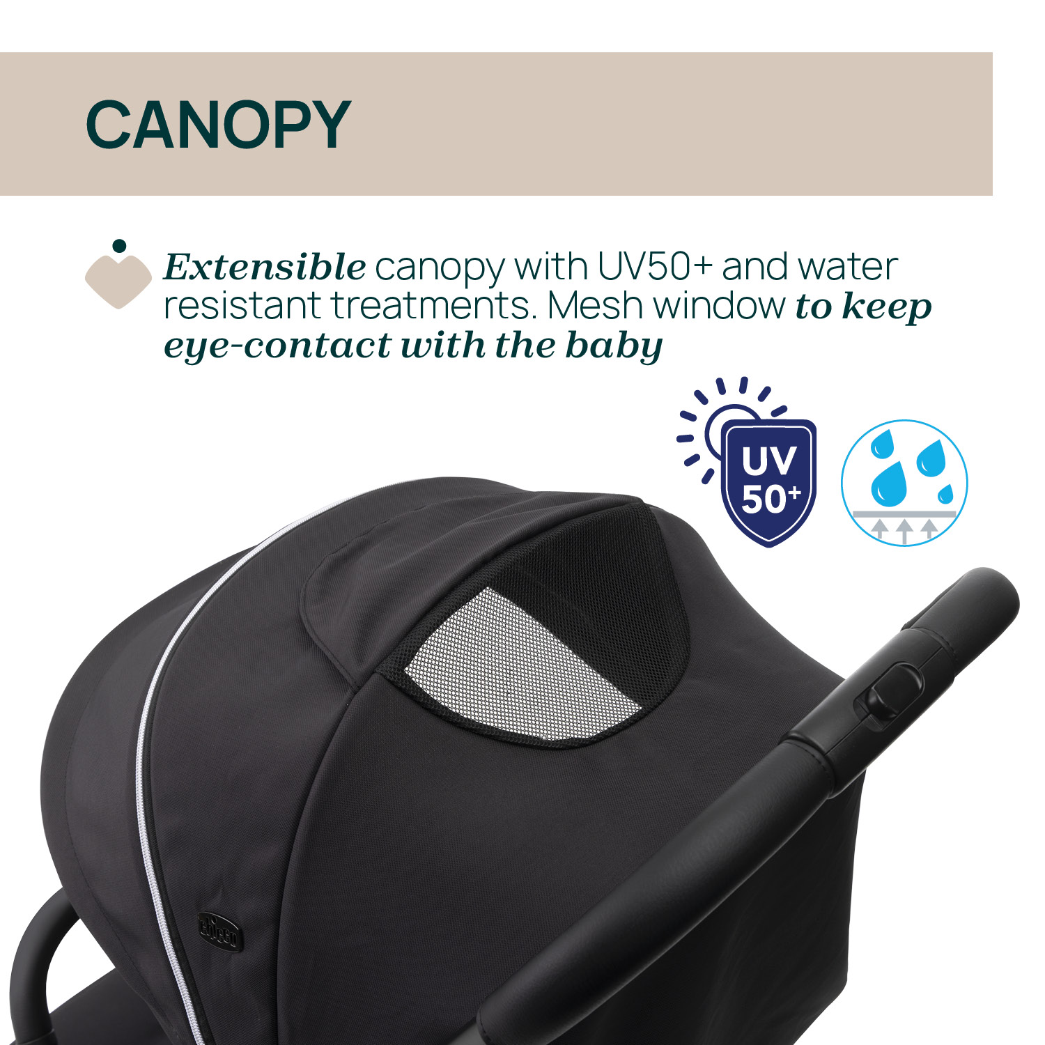 CHICCO GOODY XPLUS STROLLER - EBONY รถเข็นเด็กดีไซน์พรีเมียม - Image 8