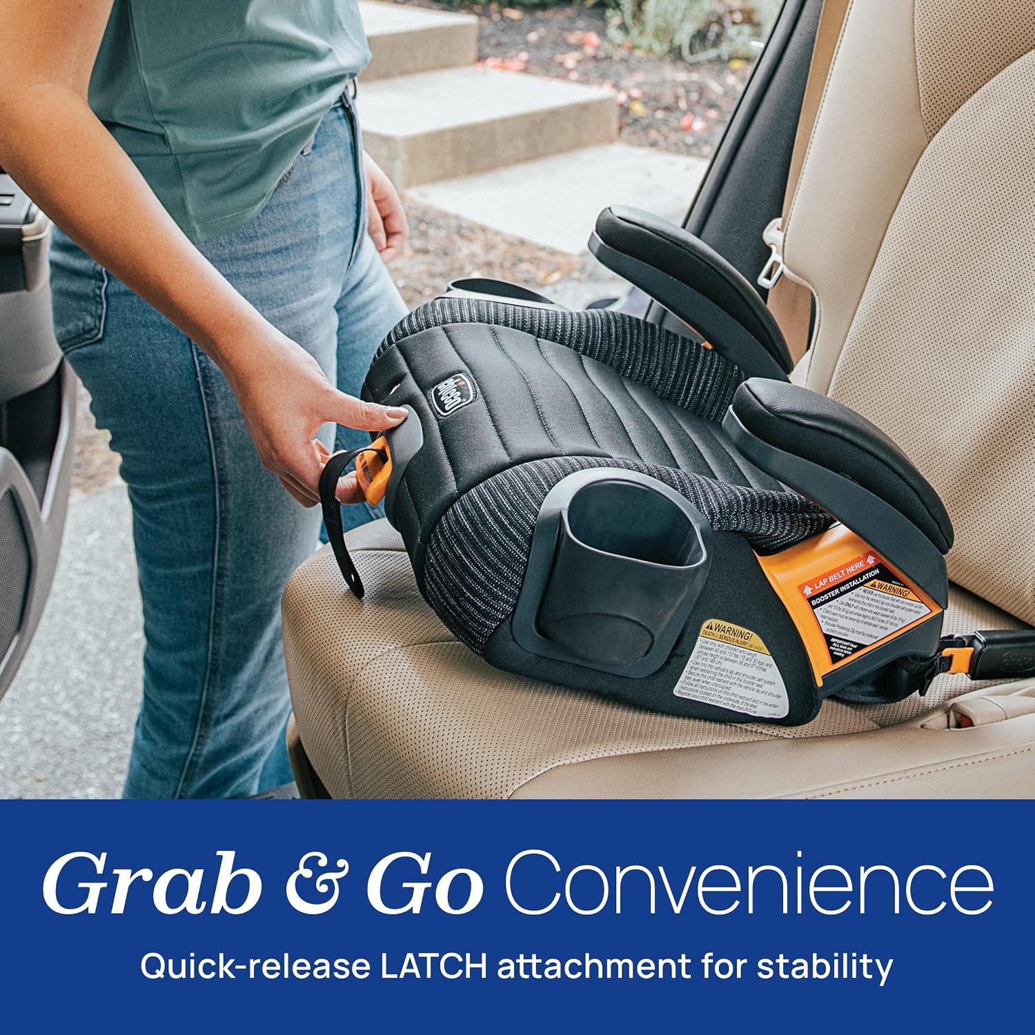 CHICCO GO FIT CLEARTEX PLUS - STATIC USA เป็นคาร์ซีทแบบ Backless Booster Seat สำหรับเด็กโต - Image 5