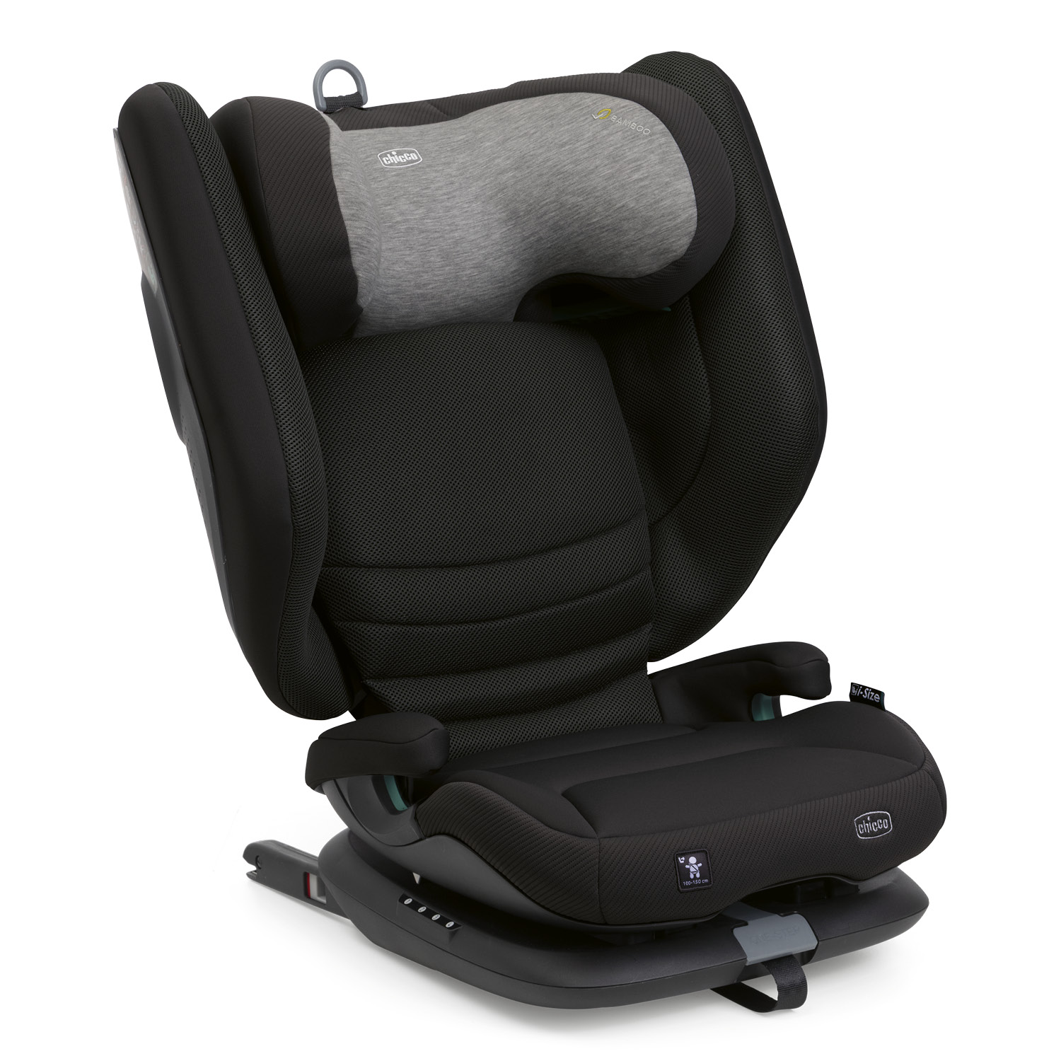 CHICCO FOLD&GO S I-SIZE BABY CAR SEAT - POSH BLACK คาร์ซีทสำหรับเด็กโตแบบมีพนักพิง